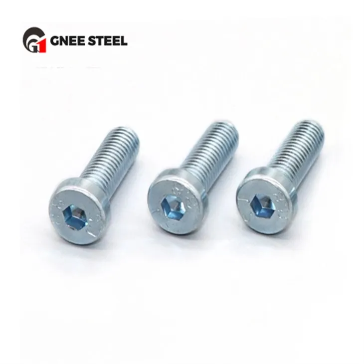 Bulloni a esagono incassato zincati bianchi e blu DIN7984