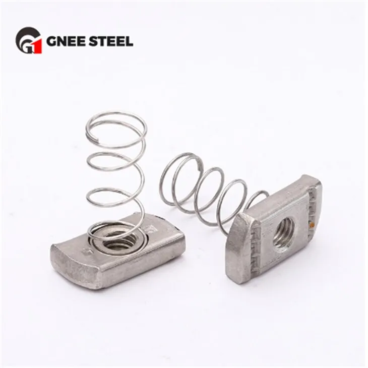 Dadi per canale a molla in acciaio inossidabile